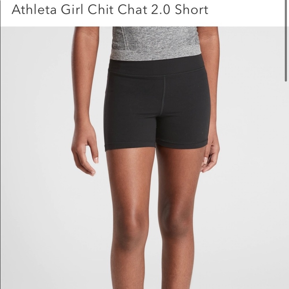 Athleta girl black spandex shorts
